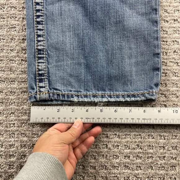 Silver Jeans Zac Men Size W33 / L34 Denim Pants Washed Blue Straight Leg Casual - Picture 16 of 16